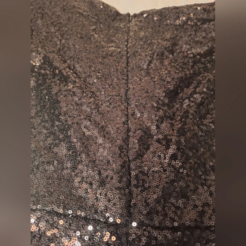 NADINE MERABI Black Sequin Jumpsuit - Picture 4 of 5